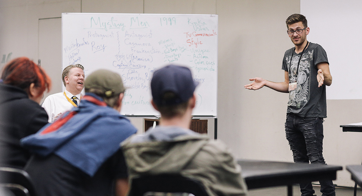 Cody Blue Snider class visit