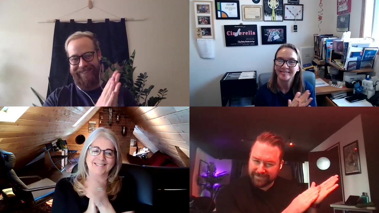 Jury clapping for award winners